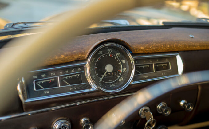 odometer in old car