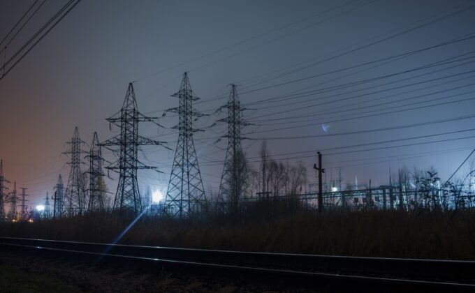 Power lines against night sky|Power lines against night sky|Power lines against night sky