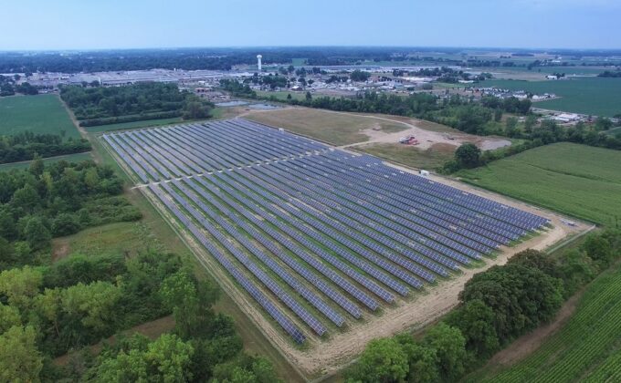 ground-mounted solar panels