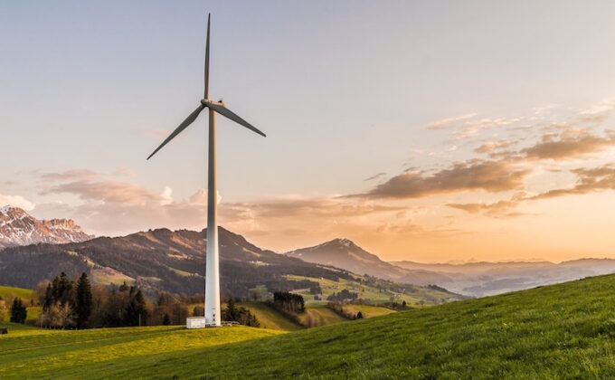 Wind turbine in mountains|wind turbine in mountains