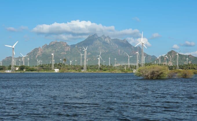 Muppandal Wind Farm, India largest operational onshore wind farm. This project located in Kanyakumari district Tamil Nadu.